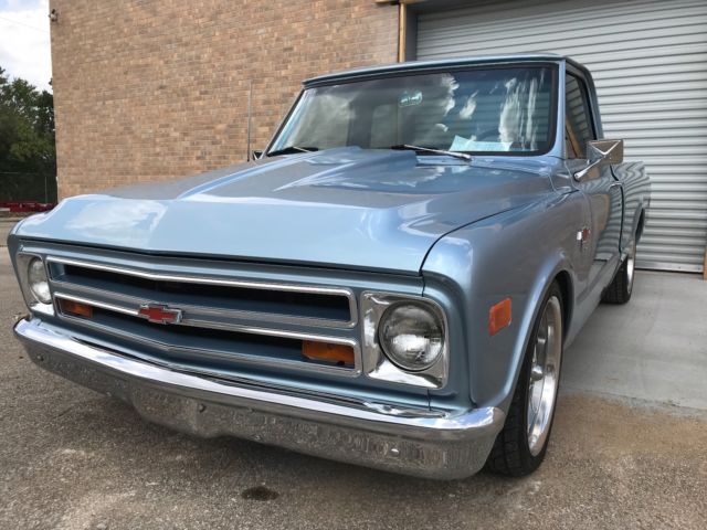 Blue 1968 Chevrolet C-10 Cab & Chassis with Black interior