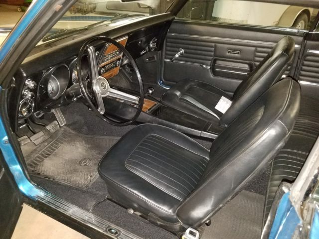 LeMans Blue 1968 Chevrolet Camaro Hardtop with Black interior