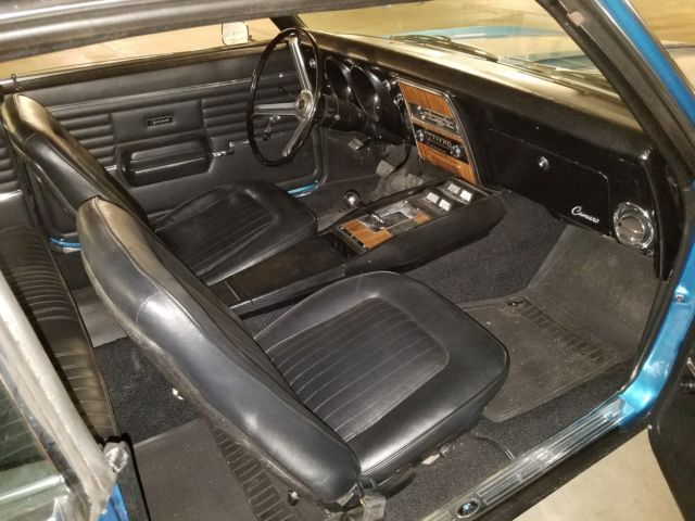 LeMans Blue 1968 Chevrolet Camaro Hardtop with Black interior