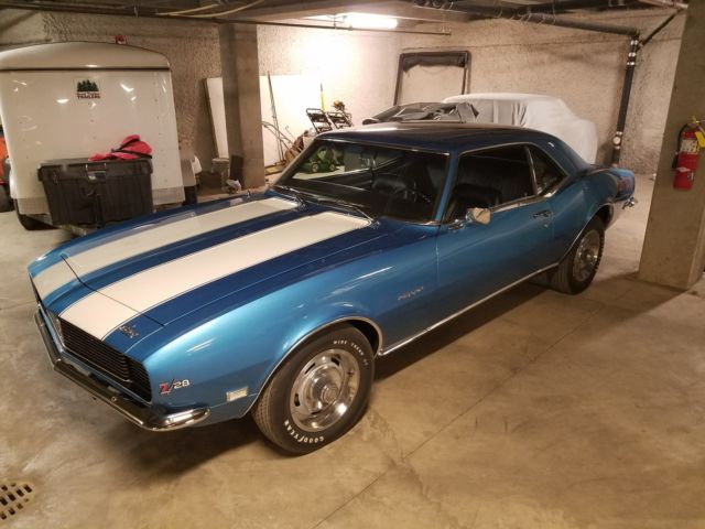 LeMans Blue 1968 Chevrolet Camaro Hardtop with Black interior