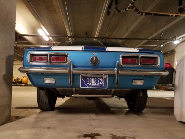 LeMans Blue 1968 Chevrolet Camaro Hardtop with Black interior