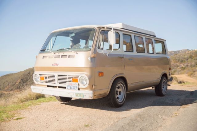 Gold 1968 Chevrolet G20 Van Standard Passenger Van with Gold interior