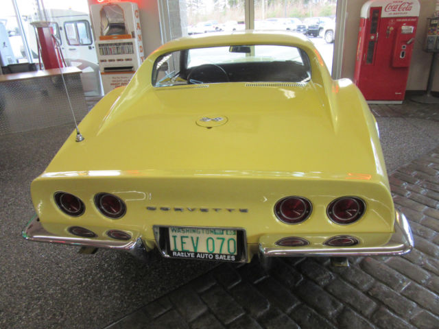 Yellow 1968 Chevrolet Corvette with Black interior
