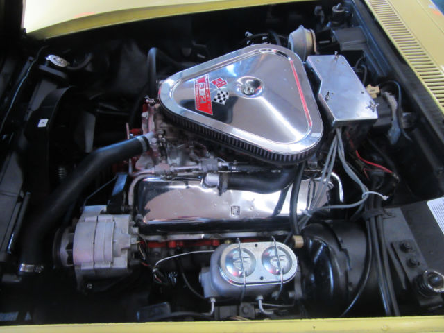 Yellow 1968 Chevrolet Corvette with Black interior