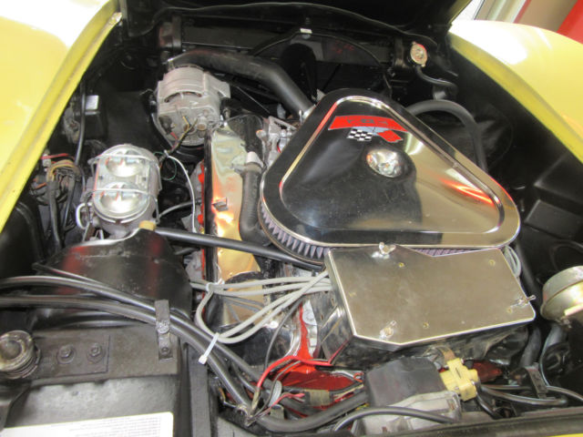 Yellow 1968 Chevrolet Corvette with Black interior