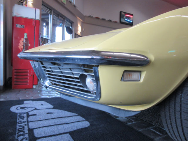 Yellow 1968 Chevrolet Corvette with Black interior
