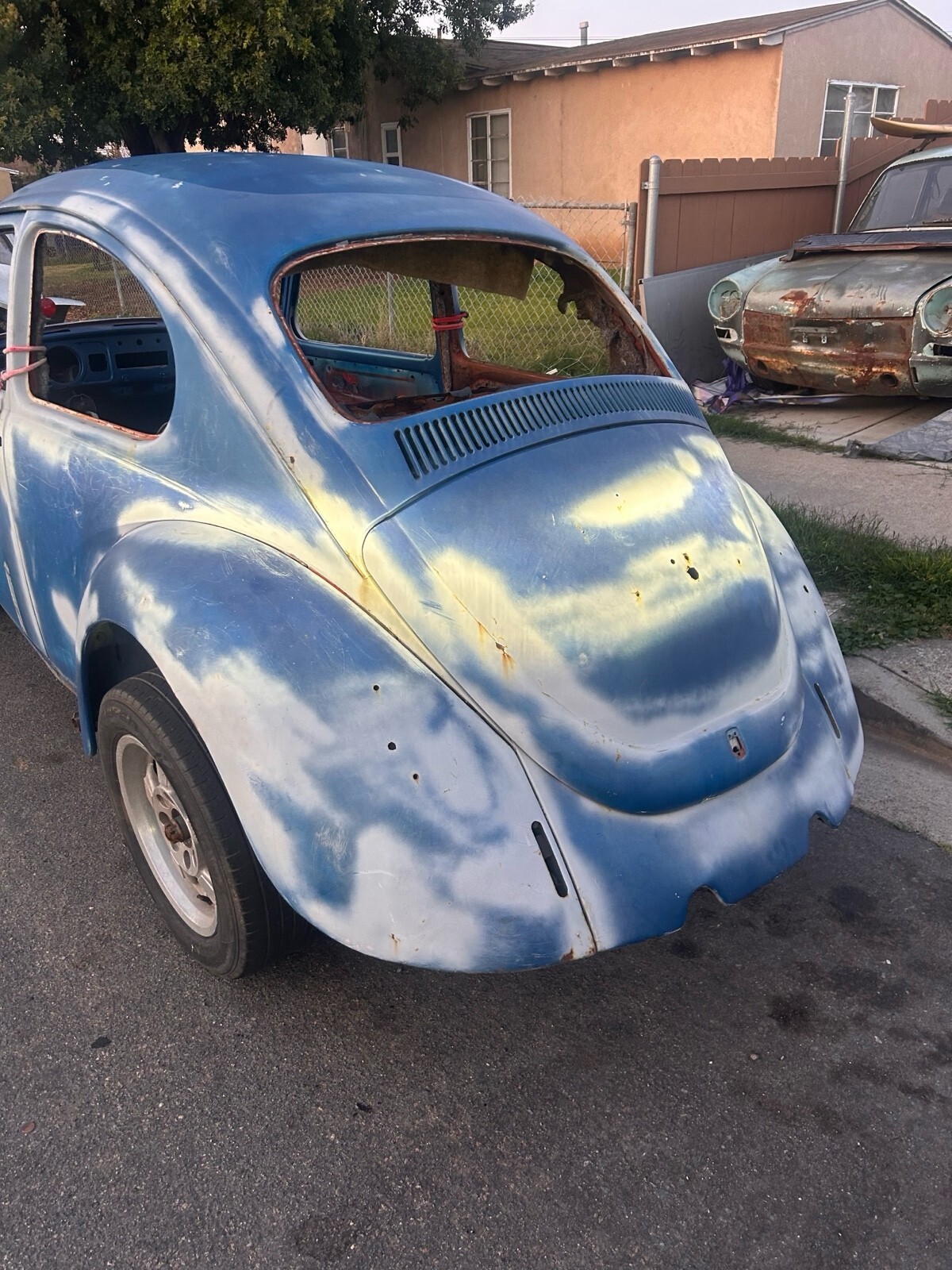 Blue 1968 Volkswagen Beetle