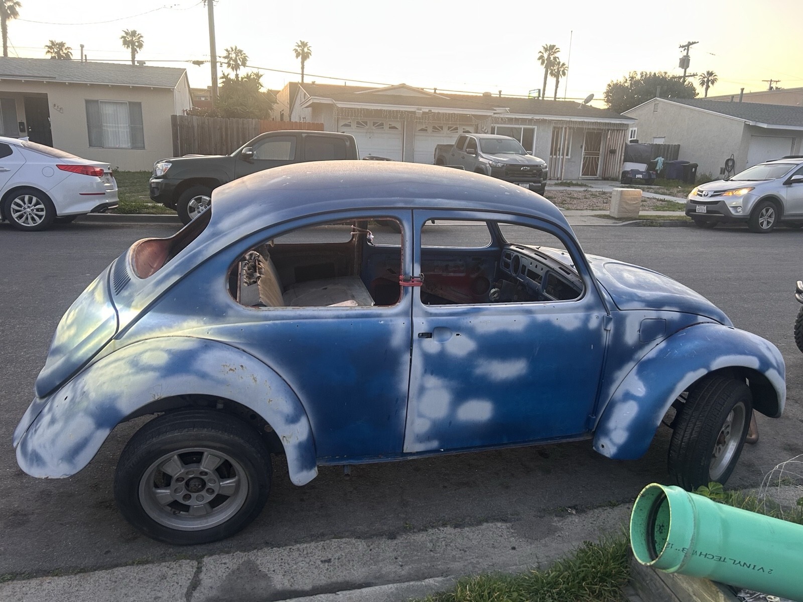 Blue 1968 Volkswagen Beetle