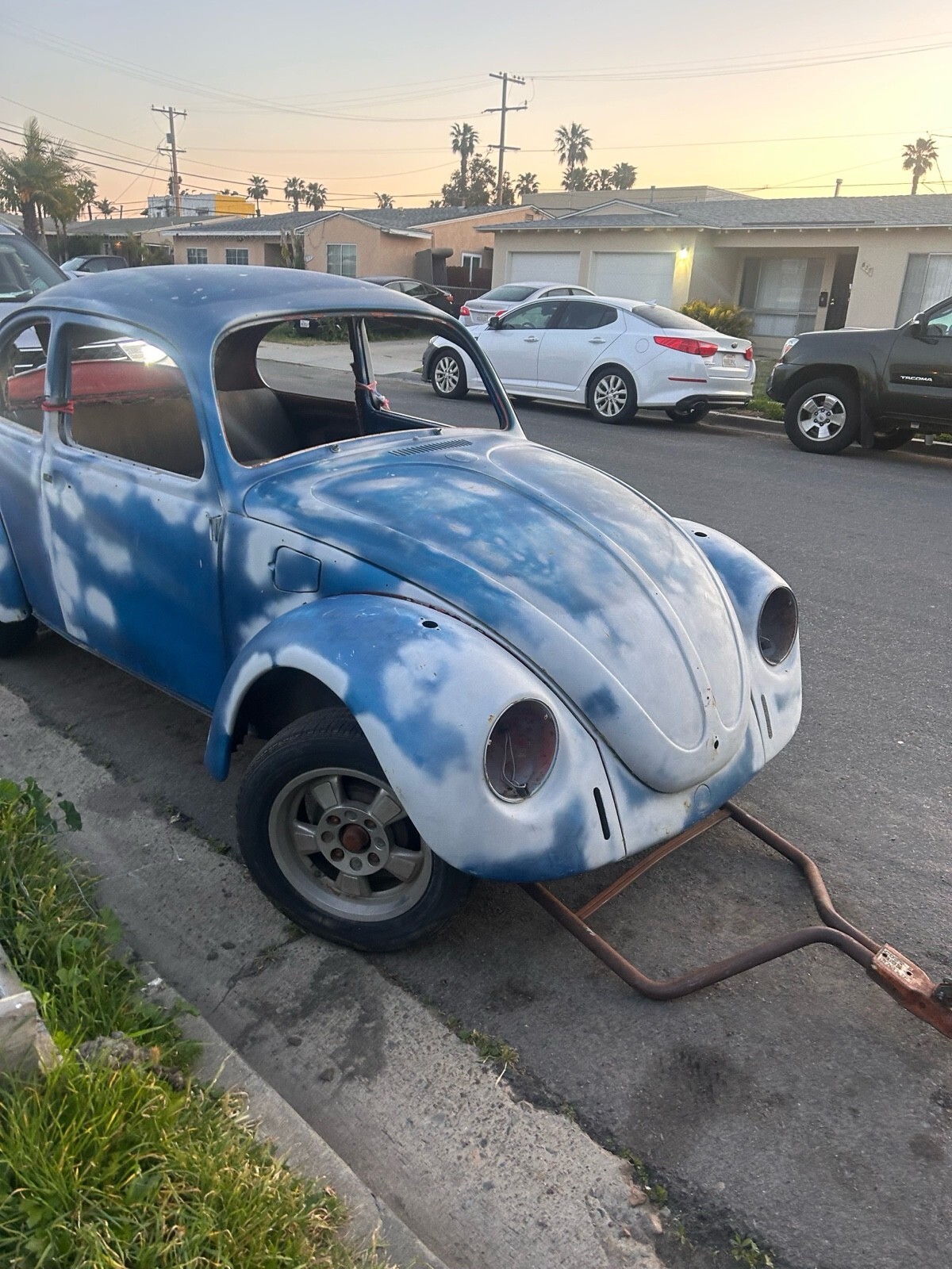 Blue 1968 Volkswagen Beetle