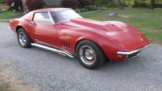 Red 1969 Chevrolet Corvette stingray with Red interior