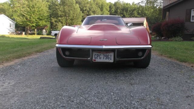 Red 1969 Chevrolet Corvette stingray with Red interior