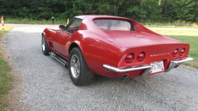 Red 1969 Chevrolet Corvette stingray with Red interior