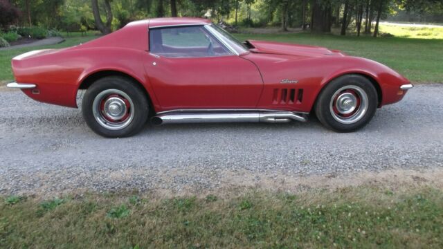Red 1969 Chevrolet Corvette stingray with Red interior