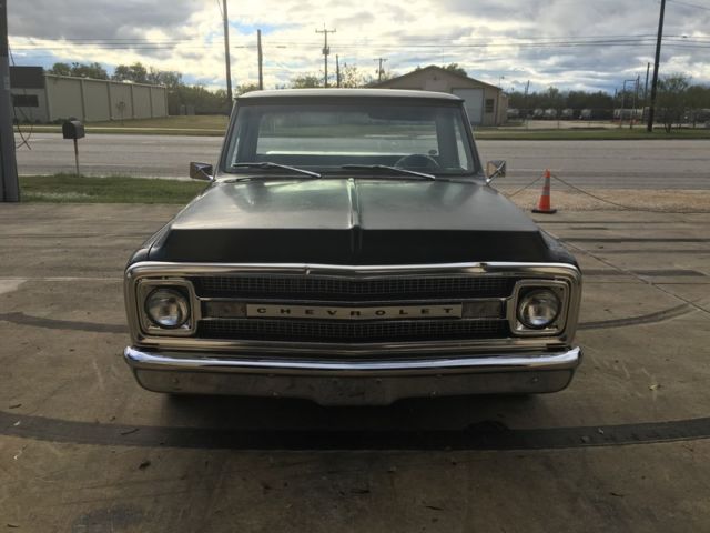 Black 1969 Chevrolet C-10 Standard Cab Pickup with Black interior