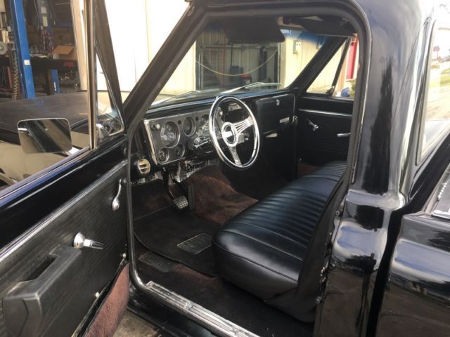 Black 1969 Chevrolet C-10 Standard Cab Pickup with Black interior