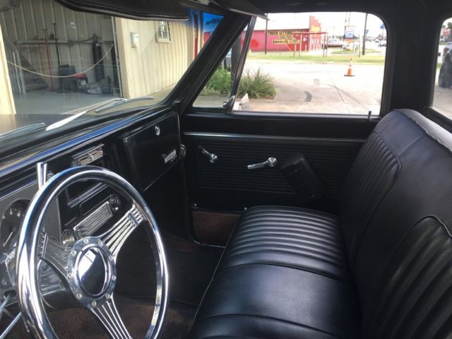 Black 1969 Chevrolet C-10 Standard Cab Pickup with Black interior
