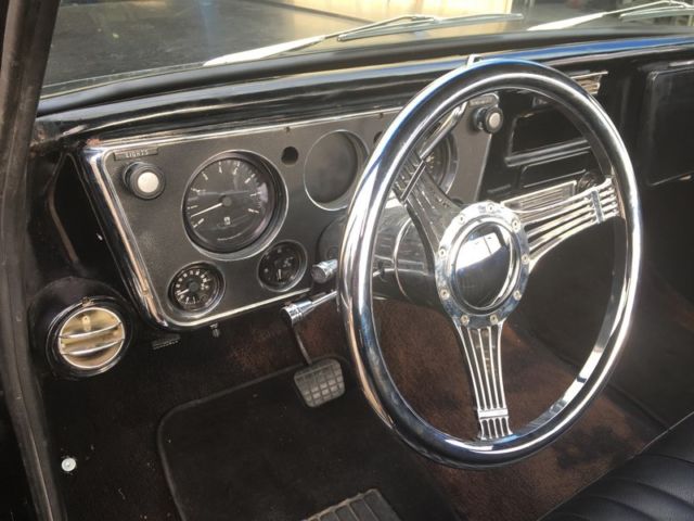 Black 1969 Chevrolet C-10 Standard Cab Pickup with Black interior