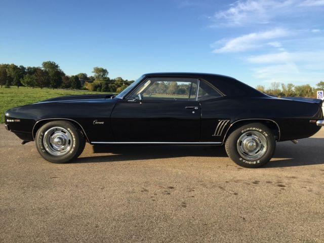 Black 1969 Chevrolet Camaro Coupe with Black interior