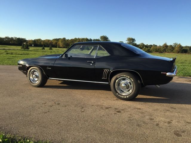 Black 1969 Chevrolet Camaro Coupe with Black interior