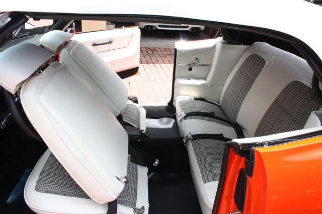 Orange 1969 Chevrolet Camaro Convertible with White interior