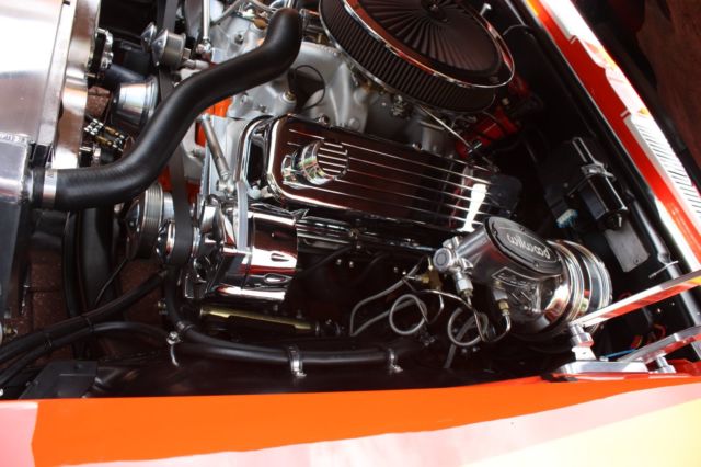 Orange 1969 Chevrolet Camaro Convertible with White interior