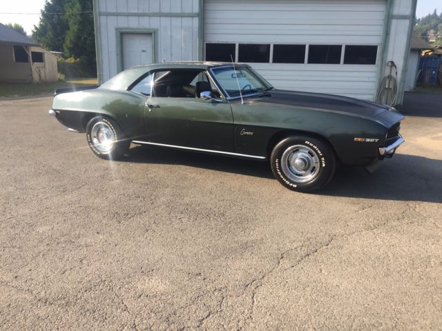 Green 1969 Chevrolet Camaro Coupe with Green interior