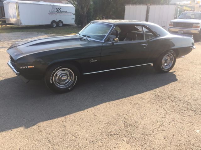 Green 1969 Chevrolet Camaro Coupe with Green interior