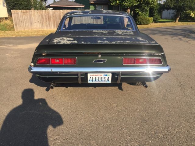 Green 1969 Chevrolet Camaro Coupe with Green interior