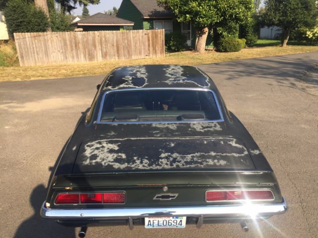 Green 1969 Chevrolet Camaro Coupe with Green interior
