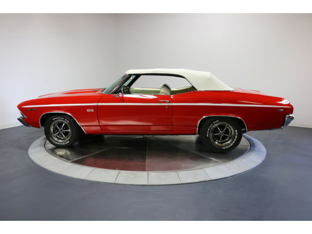 Red 1969 Chevrolet Chevelle Convertible with White interior