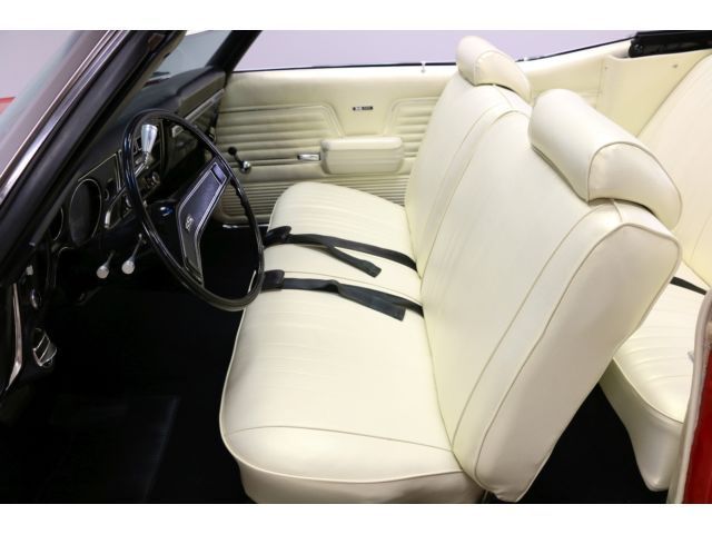 Red 1969 Chevrolet Chevelle Convertible with White interior