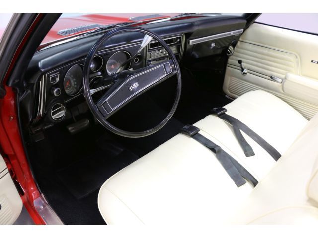Red 1969 Chevrolet Chevelle Convertible with White interior