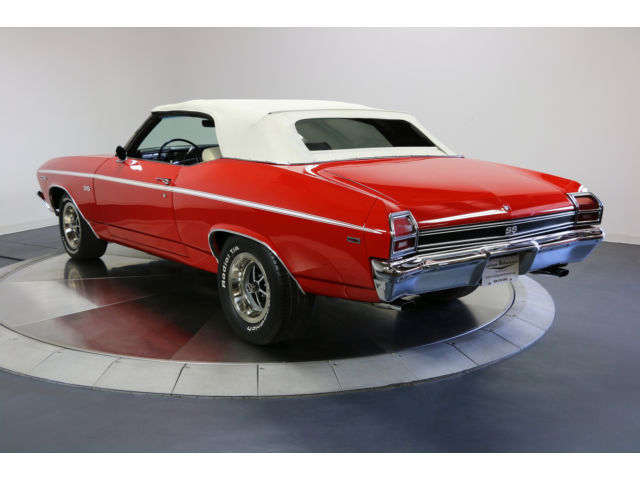 Red 1969 Chevrolet Chevelle Convertible with White interior