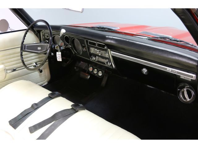Red 1969 Chevrolet Chevelle Convertible with White interior