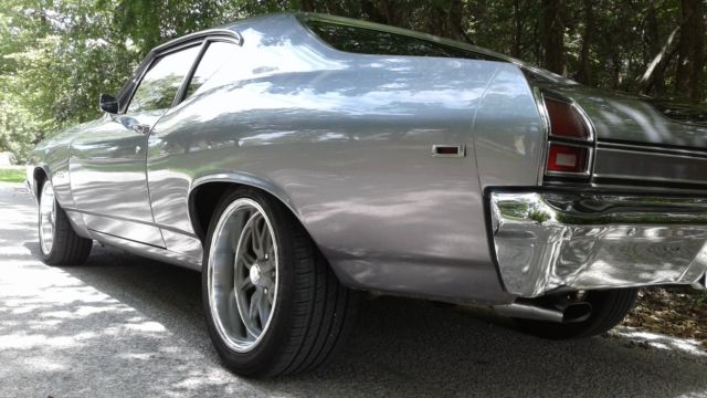 Silver 1969 Chevrolet Chevelle Coupe with Black interior