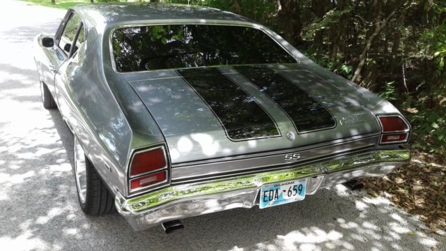 Silver 1969 Chevrolet Chevelle Coupe with Black interior