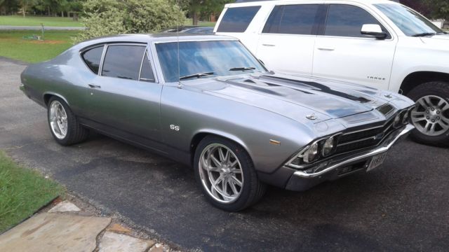 Silver 1969 Chevrolet Chevelle Coupe with Black interior