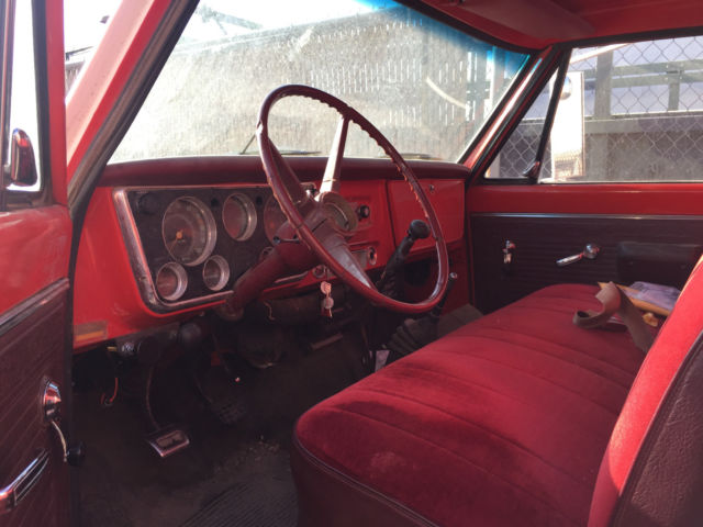 Orange 1969 Chevrolet Other Pickups Cab & Chassis with Red interior