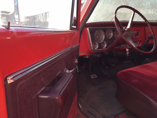Orange 1969 Chevrolet Other Pickups Cab & Chassis with Red interior