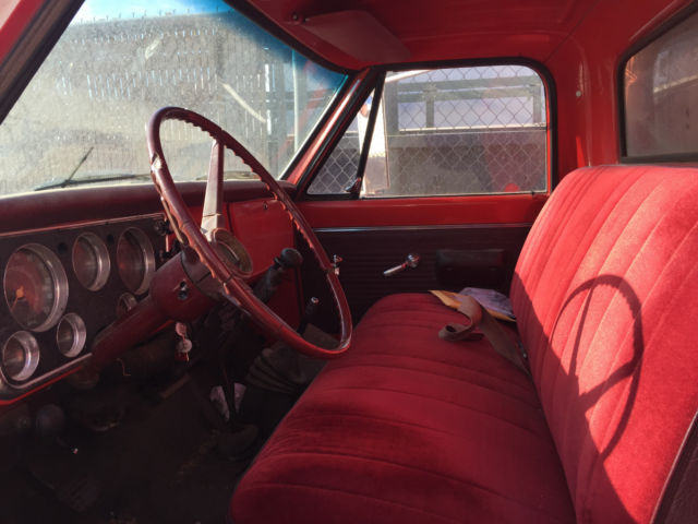 Orange 1969 Chevrolet Other Pickups Cab & Chassis with Red interior