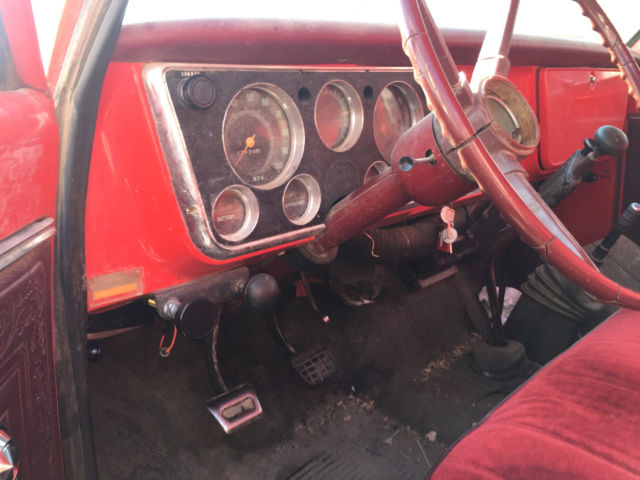 Orange 1969 Chevrolet Other Pickups Cab & Chassis with Red interior
