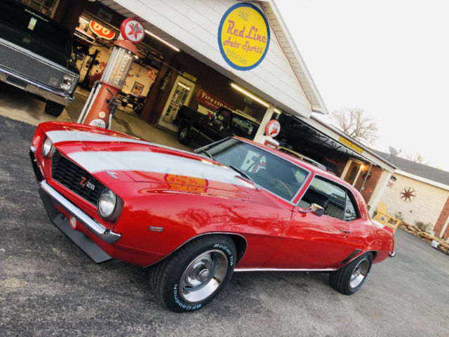 Red 1969 Chevrolet Camaro -- with Black interior