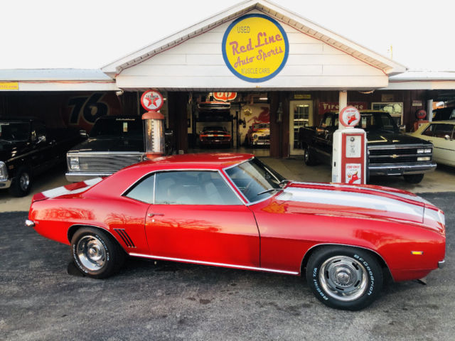 Red 1969 Chevrolet Camaro -- with Black interior