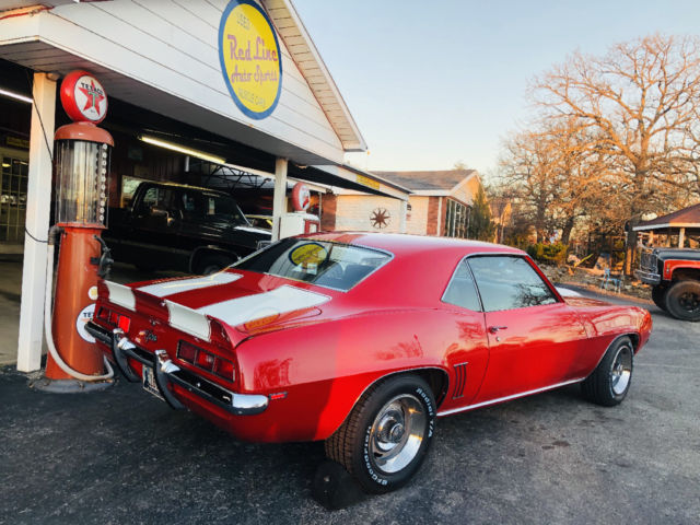 Red 1969 Chevrolet Camaro -- with Black interior