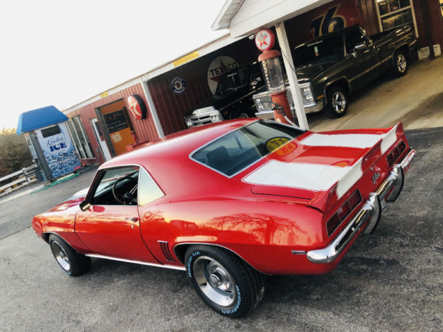 Red 1969 Chevrolet Camaro -- with Black interior
