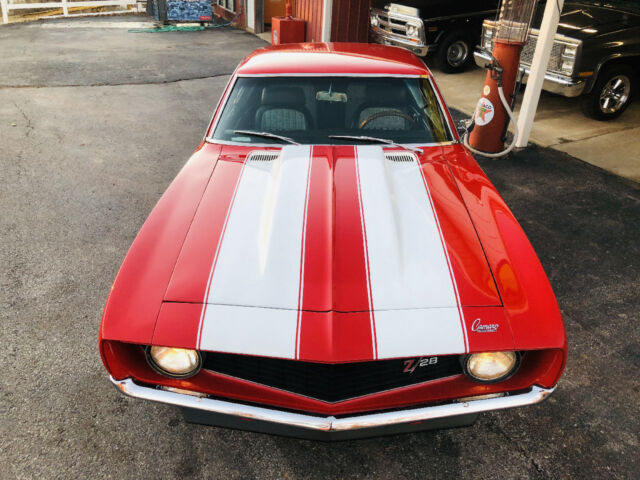 Red 1969 Chevrolet Camaro -- with Black interior