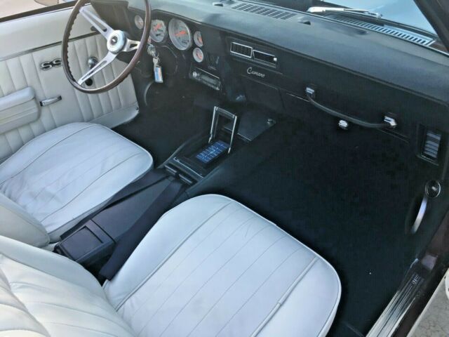 Burgundy 1969 Chevrolet Camaro Convertible with White interior