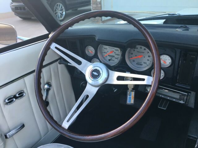 Burgundy 1969 Chevrolet Camaro Convertible with White interior