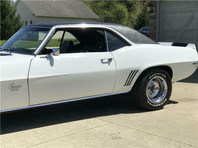 White 1969 Chevrolet Camaro 2 door with Black interior
