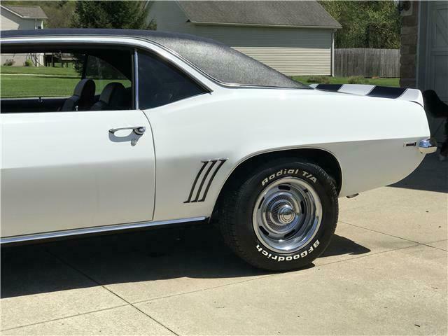 White 1969 Chevrolet Camaro 2 door with Black interior